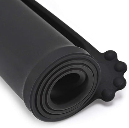Silicone Waterproof Dog Cat Pet Feeding Mats, Non Slip, Easy Clean Pet Dog Cat Bowl Mats Placemat (18.5" x 11.5") Black