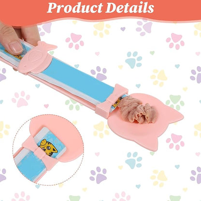 3 Pcs Pink Cat Treat Spoons, 10" Lickable Spoons Cat Treats, Lickable Dispenser for Wet Food and Puree, Cat Food Spoon, Multi Function Feeding Tool, Easy to Clean