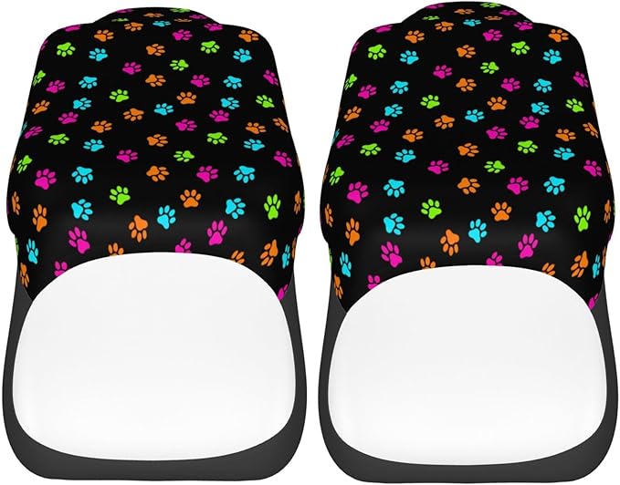 Foruidea Colorful Dog Cat Paw Print Car Seat Covers Universal 2 Pcs Auto Front Seat Cover Fit Most Cars,SUV,Sedan,Trucks