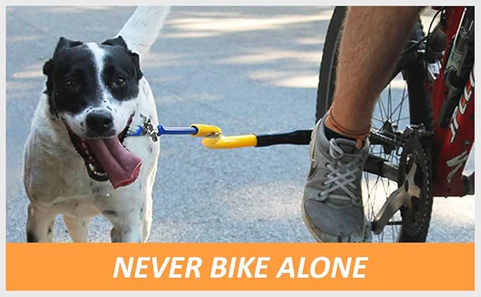 Bike Tow Leash Best Dog Bike Leash (Orange)