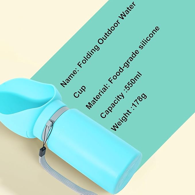 Sippy Cup Portable Foldable Pet Water Bottle – Compact Collapsible Dog & Cat Travel Cup – Food-Grade Silicone & PP, BPA-Free – Leak-Proof for Walking, Travel & Outdoor Use - Sun Yellow
