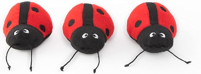ZippyPaws Burrow- Interactive Dog & Puppy Toys for Boredom, Stimulating Pet Products to Keep them Busy, Hide & Seek Plush Dog Puzzle, Enrichment Squeaky Toy, For Small & Medium Dogs - Ladybugs in Leaf