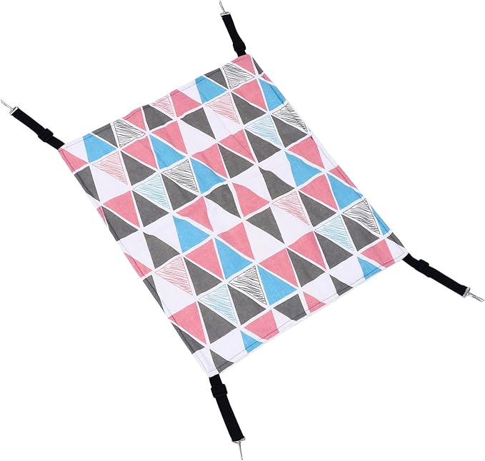 Uonlytech Warm Cat Hammock Hanging Bed with Fleece Lining Large Colorful Triangle Cat Sleeping Mat Pet Cage Nest