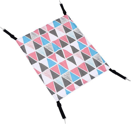 Uonlytech Warm Cat Hammock Hanging Bed with Fleece Lining Large Colorful Triangle Cat Sleeping Mat Pet Cage Nest