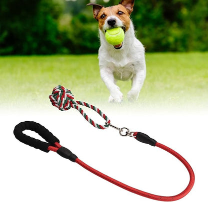 Interactive Dog Toys Tug of War Dog Toy, Dog Rope Toys Tree Hanging Toy Puzzle Ball for Chewing for Dogs Puppy Pets (red)