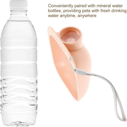 BESPORTBLE Pet Water Feeder for Dogs Portable Travel Dog Water Bottle with Bowl Attachment Easy-to-Clean Abs Material for Outdoor Hydration