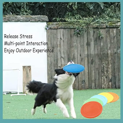 coldchill 7 Inch Dog Flying Disc, Puppy Flyer Toy React Faster Training Interactive Toys for Small Medium Dog, Lightweight Durable and Water Resistant Floating Saucer (Blue+Orange)
