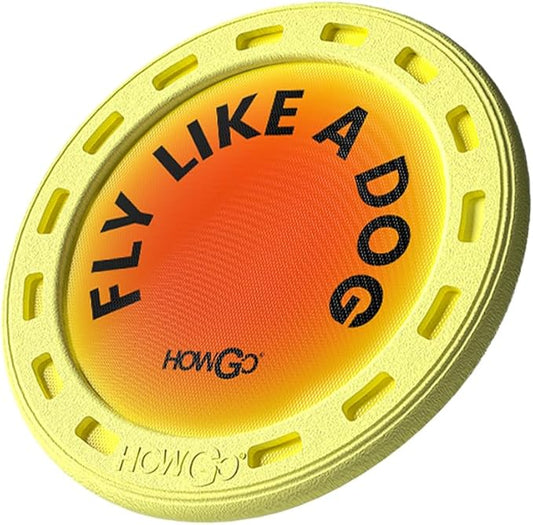 HOWGO Flyer Dog Toy, Dog Flying Disc, Flyer Dog Toy, Best for Flight, Lightweight, Durable and Water Resistant, 9.84'' (Orange)