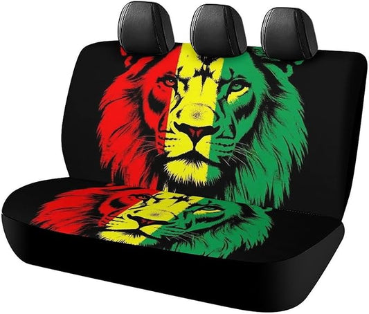 Car Seat Protector SUV Bench Seat Cover, Fashion Decor, Dirt Proof Dog Car Back Seat Cover for Trucks SUV Compatible with Reggae Rasta Flag Lion