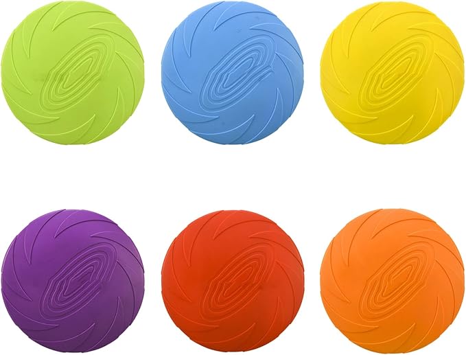 Nonslip Dog Flying Discs Chew Outdoor Toy Rubber Soft Training Exercise for Active Pet Outdoor Fetching Toy for Dog
