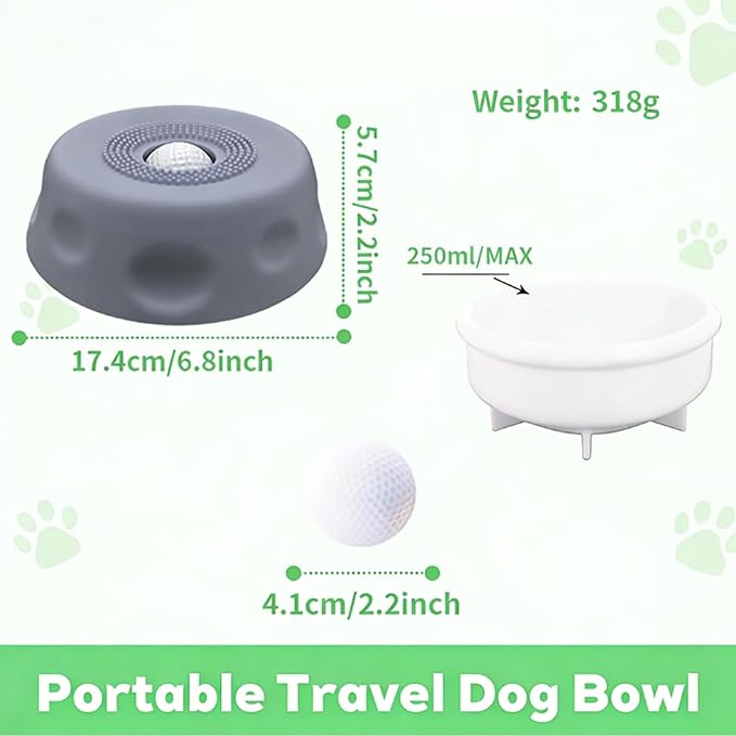 2026 new Upgrade Slow Feeder Dog Bowls - Interactive Liquid Slow Feeding Toys,Dog Lick Sphere | Dog Licking Bowl with Ball | for Yogurt Liquid Dietary Supplement Post-Op Nutrition (Blue)