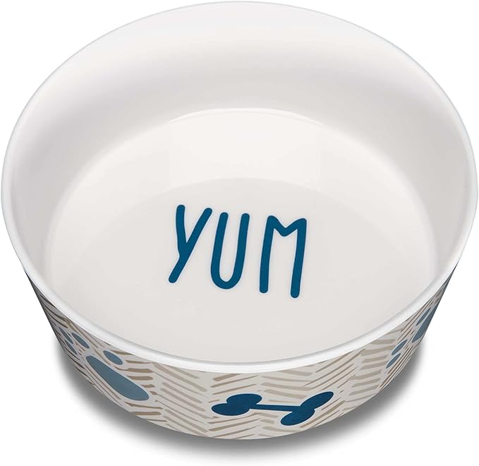 Loving Pets Dolce Moderno Ceramic Look Dog Bowl – Modern Melamine Dog Food Bowl & Dog Water Bowl – Durable, Non-Slip Pet Dish for Small & Medium Dogs – Dishwasher Safe Dog Bowl (Small, 16 oz)