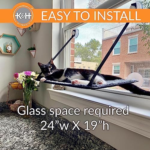 K&H Cat Window Perch, EZ Mount Kitty Sill - Fits 27in Wx23in H Glass Spaces - Image 2