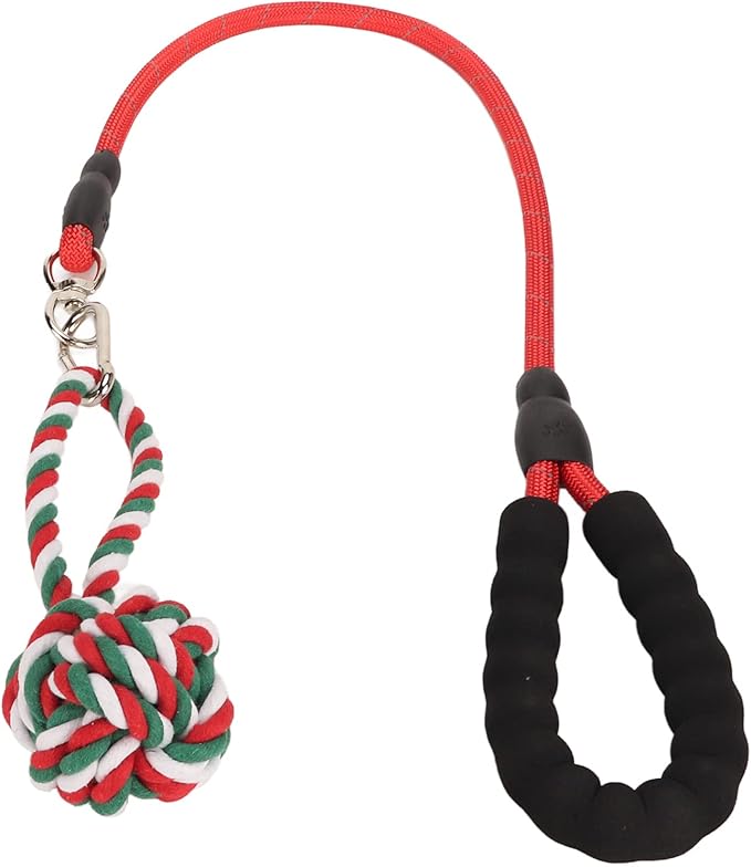 Interactive Dog Toys Tug of War Dog Toy, Dog Rope Toys Tree Hanging Toy Puzzle Ball for Chewing for Dogs Puppy Pets (red)
