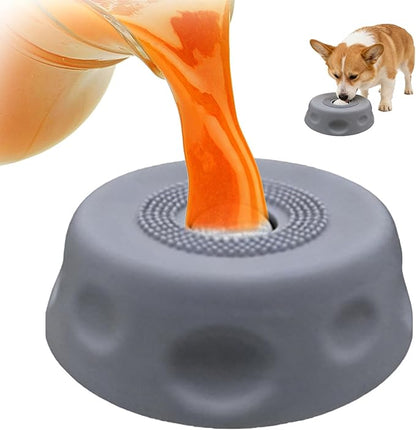 2026 new Upgrade Slow Feeder Dog Bowls - Interactive Liquid Slow Feeding Toys,Dog Lick Sphere | Dog Licking Bowl with Ball | for Yogurt Liquid Dietary Supplement Post-Op Nutrition (Grey)
