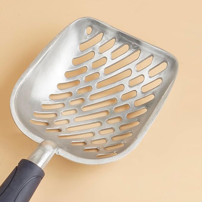 Navy Blue Metal Cat Litter Scoop Durable Aluminum Screen Cat Litter Shovel Kitten Poop Scooper