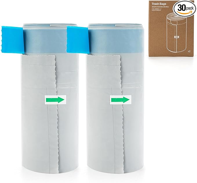 Neakasa Replaced Waste Bags-2 Rolls, Cat Litter Waste Receptacles Bags for M1 Open-Top Self-Cleaning Cat Litter Box