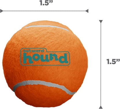 Outward Hound Squeaker Ballz – Squeaky Tennis Balls for Dogs Under 25 lbs, Interactive Dog Toy for Fetch & Training, Small (2"), 8‑Pack