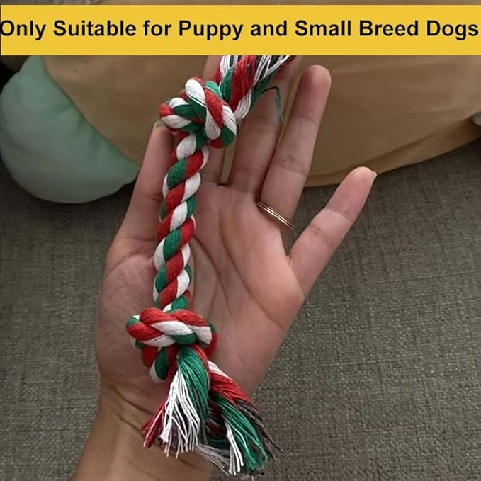 Puppy Rope Toys for Small Dogs - Puppy Teething Toys - Knots Dog Toy for Smart Newborn Pet and High Active Puppies - Doggy Mini Dental Pack of 4
