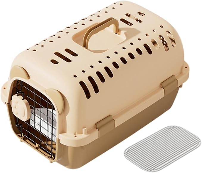 Pet Dog Travel Kennel Hard Sided Transport Box Cats Cage for Tiny Dog Breeds Indoor Outdoor Carrying Pet Store Walking S(S)