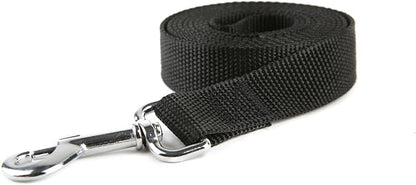 Nylon Dog Training Leash, Traction Rope, 4/5/6 Feet Long, 3/4 Inch 1 Inch Wide, for Small and Medium Dogs (1'' x 5 FT, Black)