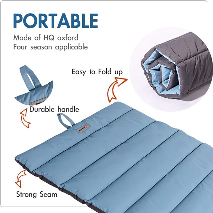 CHEERHUNTING Outdoor Dog Bed, Waterproof, Washable, Large Size, Durable, Water Resistant, Portable and Camping Travel Pet Mat