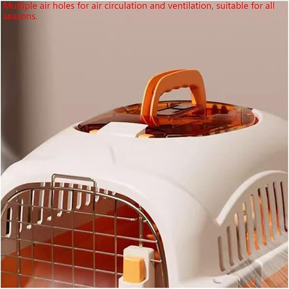 Dog Crate Cat Air Box Bag Portable Cage Dog Shipping Car(Black)