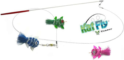 KatFly Teaser Wand Kit - 3 Mini Clownfish (Kit3) Cat Teaser Wand