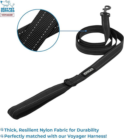 Voyager Step-in Air Dog Harness w/Leash - All Weather Mesh Step in Vest Harness for Small and Medium Dogs by Best Pet Supplies - Black, M (Pack of 2)