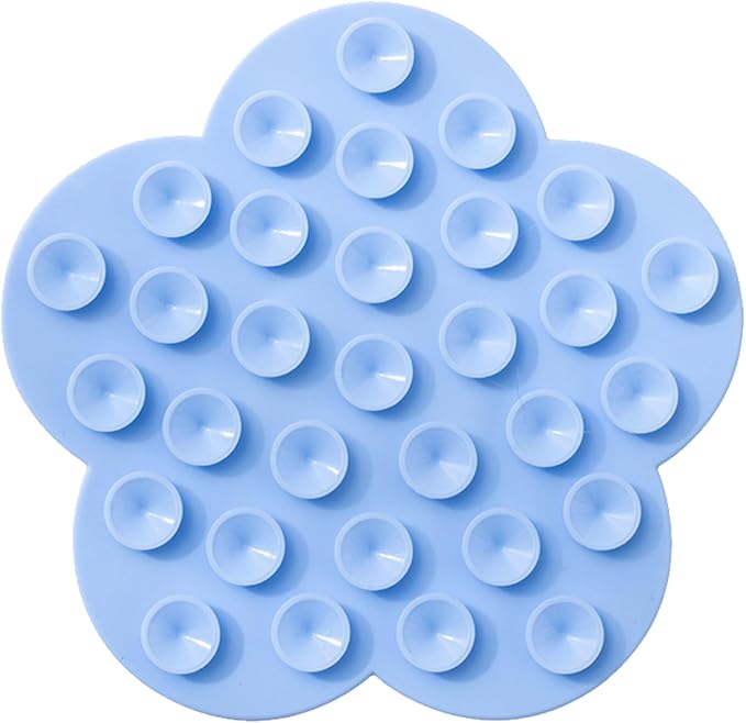 Cats Lick Pad with Suctions Cup Slow Feeders Licking Mat Flower Shape Silicone Pad with Suctions Cup Dog Licking Silicone Pet Feeding