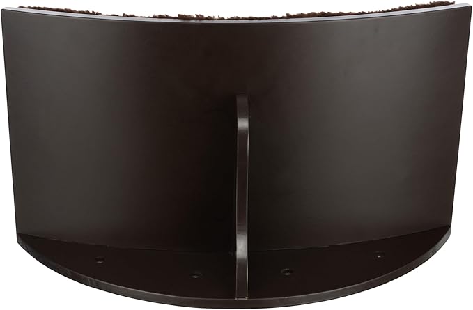 Trixie Lea Wall Mount Perch XXL, Cat Shelf with Soft Plush Cushion Bed, Ideal for Large Cats, 11 x 19-inches, Espresso Brown (44580)