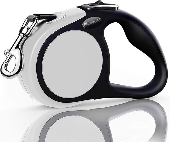 Heavy Duty Retractable Dog Leash-16ft Strong & Durable Walking Leash for S to L Dogs up to 45/115 lbs, Upgraded Lock System, Non Slip Grip, Tangle Free (Grey, Medium-Large Sized)