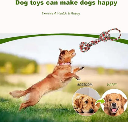 Dog Rope Toys, Interactive Dog Toys for Aggressive Chewers,Tug of War Dog Toy for Boredom, Teeth Cleaning, Suitable for Small Medium Dogs