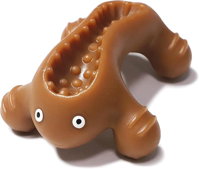 Dog Toys for Aggressive Chewers Large Medium Breed, Interactive Treat Dispensing Chew Toy, Indestructible Tough Nylon Teething Bones to Keep Dogs Busy