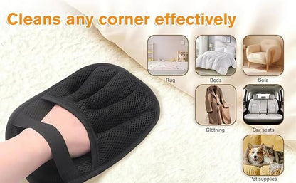 Bretty Reusable Electrostatic Pet Hair Removal Glove – Extra Thick 10mm Five-Finger Cleaning Mitt for Dogs & Cats, Removes Pet Hair from Furniture, Sofa & Clothing