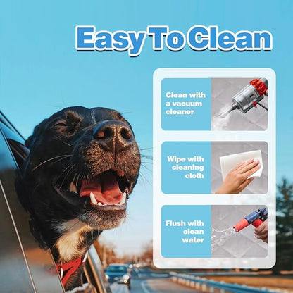 Truck Dog Seat Cover Back Seat,Truck Back Seat Extender for Dogs with Escape-Proof Dog Car Barrier,Upgrated Firm FrameDog Car Seat Cover Hard Bottom Holds400lbs,Waterproof Rear Seat Protector