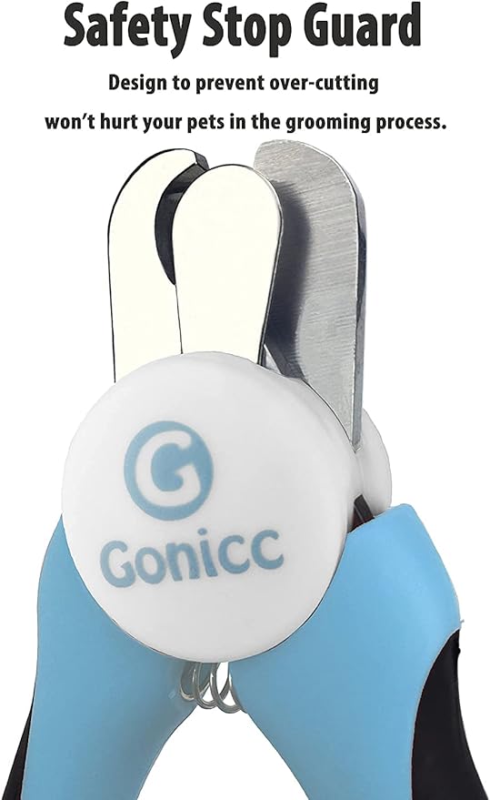 gonicc Dog & Cat Pets Nail Clippers and Trimmers - with Safety Guard to Avoid Overcutting, Free Nail File, Razor Sharp Blade - Professional Grooming Tool for Pets (for Large and Medium Dogs)