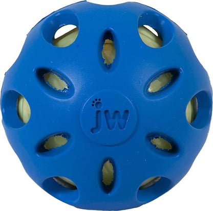JW Pet Crackle Heads Ball Dog Toy [Set of 3] Size: Medium (8" H x 3" W x 3" L), Color: Green