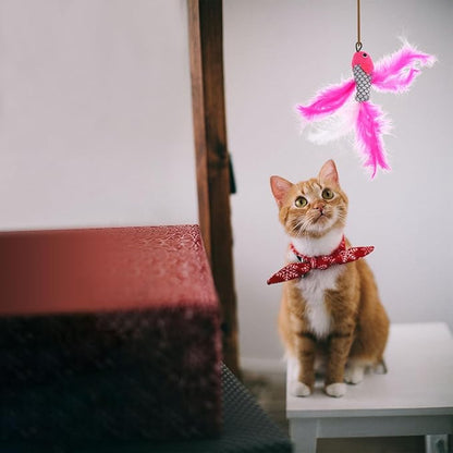 balacoo Cat Teaser Replacement Heads Fish Shaped 3 Pieces Lightweight Interactive Wand Toy for Indoor Cat Play and Exercise
