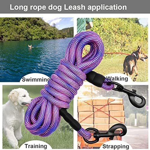 BTINESFUL 8/12/20/30/50/75ft Dog Tie Out Long Tether Rope Dog Lead for Yard - Image 6