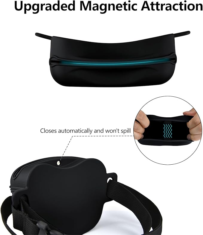 Pet Training Snack Pouch with Clicker 2.0 Upgraded Magnetic Closure, 1.66 Cup Silicone Belt for Dog Treats，Perfect for Exercising and Walking