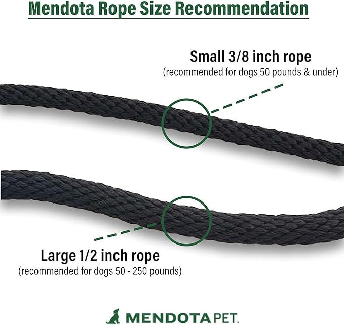 Mendota Pet Snap Leash - British-Style Braided Dog Lead, Made in The USA - Black Ice Purple, 1/2 in x 6 ft - for Large Breeds