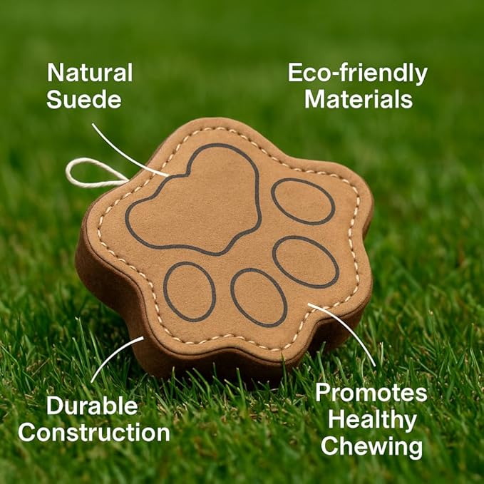 Natural Jute Dog Chew Toy – Tough Paw-Shaped Puppy Teething Toy, Durable & Safe Chew for Small, Medium & Large Dogs, Tug & Interactive Training & Play Toy
