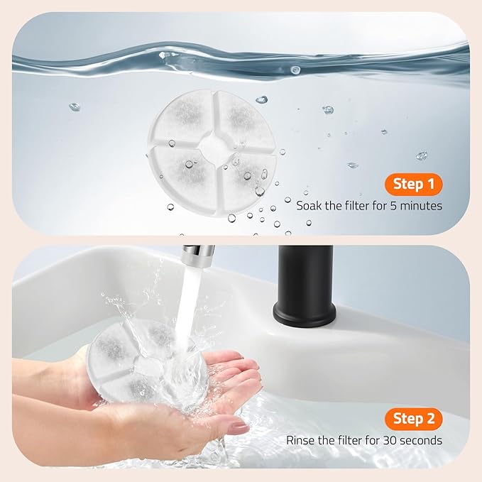 Pawtners Dog Water Fountain for Small Medium Large Dogs, 10in/6.7in Dog Fountain with Multiple Filtration, Replacement Filter for Pet Cats Dogs Water Fountains (8 Filters for 10in/6.7in Dog Fountain)