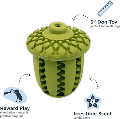 Tall Tails Acorn Natural Rubber Reward Toy for Dogs - Use for Spreadables Treats and Kibble Play