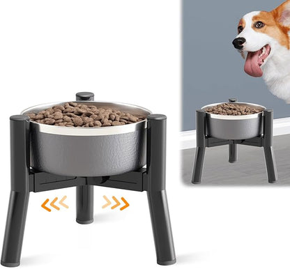SHAINFUN Adjustable Elevated Dog Bowls Stand Compatible with 6 to 8 inch Wide Raised Stand with Metal Material for Medium and Small Sized Dogs (Bowl Not Included)