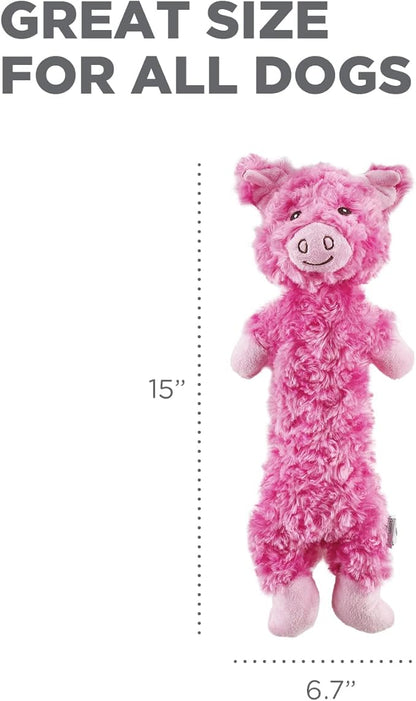 Outward Hound by Charming Pet Lil' Dudes Pig Plush Squeaky Dog Toy