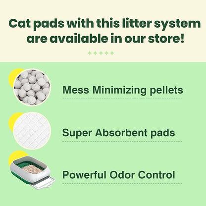 Enhanced Cat Litter Pellets 18 lbs, Long-Lasting Odor Control, Generic Litter Pellets Refills Exclusively for Dual-Layer Litter Box Systems, Zeolite, Non-climping, Not Low-Tracking