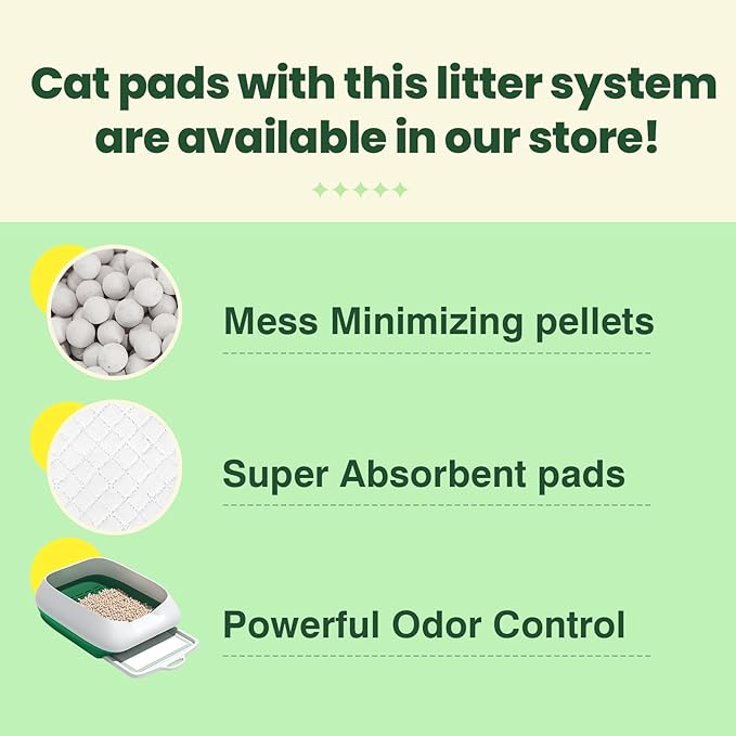 Enhanced Cat Litter Pellets 9 lbs, Long-Lasting Odor Control, Generic Litter Pellets Refills Exclusively for Dual-Layer Litter Box Systems, Zeolite, Non-climping, Not Low-Tracking