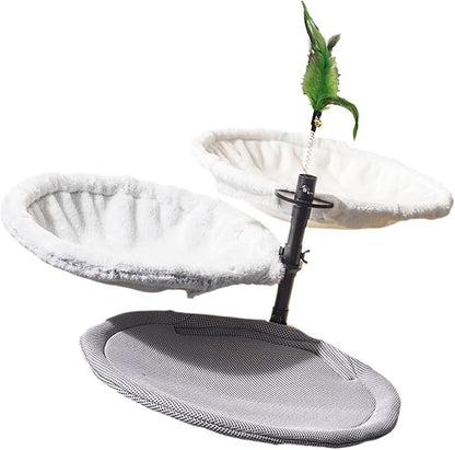 Adjustable Cats Hammock for Desk Space Saving Steel Frame Fabric Ergonomic Pet Bed for Small Cats